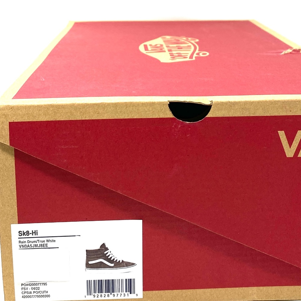 VANS Sk8-Hi Casual Shoe Suede Canvas Skate Sneaker Brown White Women VN0A5JMJ8EE - Picture 9 of 10